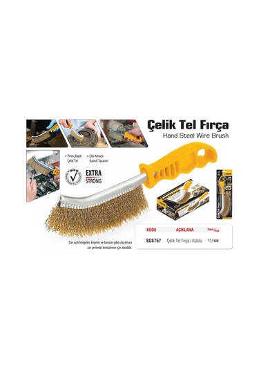 Sgs Çelik Tel Fırça Plastik Saplı Sgs757