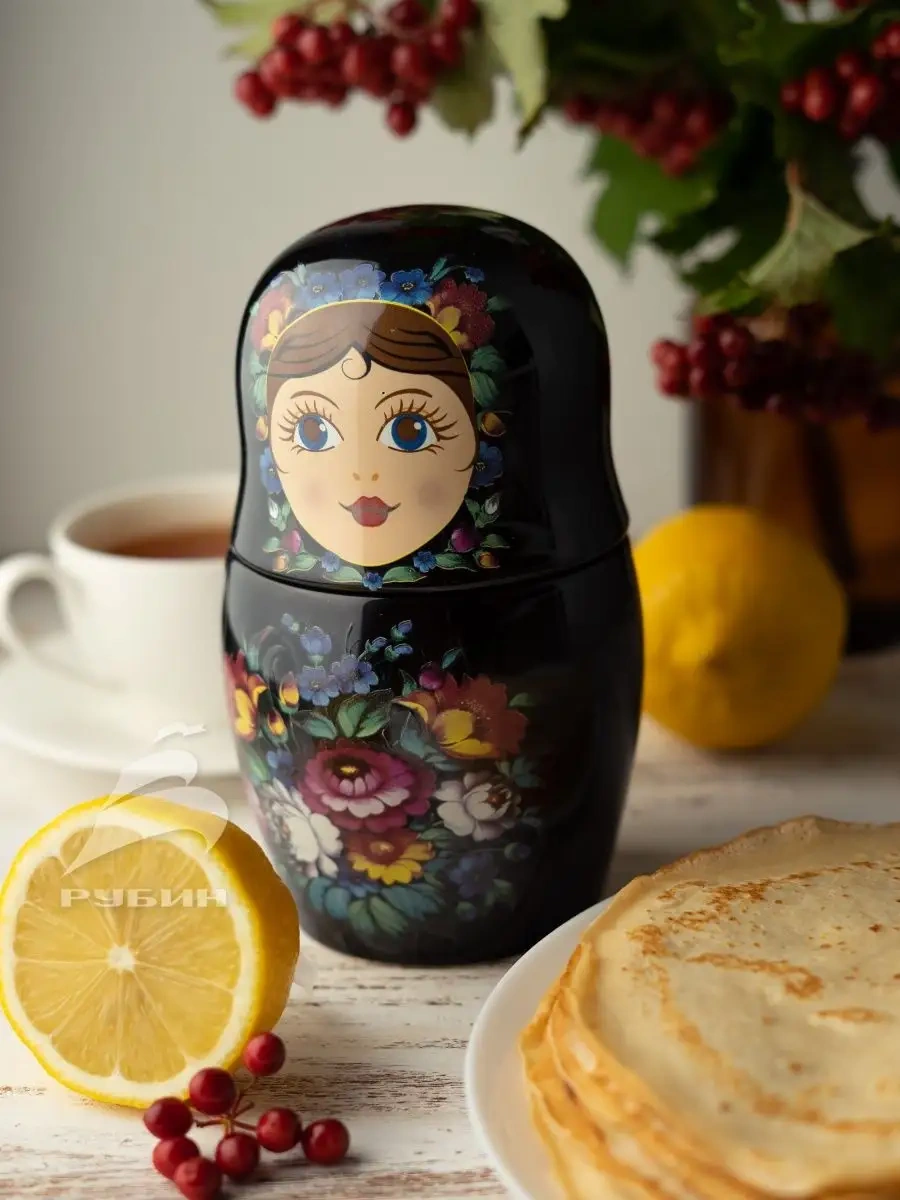 Get&joy Seramik Matruşka Çaydanlık, Kuru Gıda Kavanozu 116889997