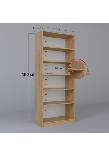 Lucas Cam Kapaklı Vitrin - Büfe - Kitaplık Ve Çok Amaçlı Dolap Ayarlanabilir Raf Ceviz - Meşe Safir Meşe