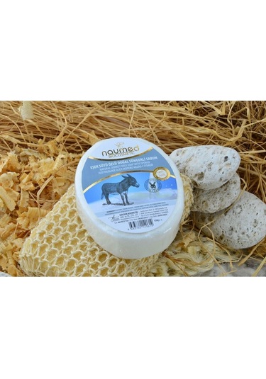Eşek Sütü Özlü Batık Ve Çilek Bacak Onarımına Yardımcı Doğal Süngerli Sabun 130gr Eşek Sütü