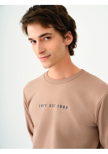 Loft Erkek Sweatshirt Açık Kahverengi Lf2037100 25kp69000085 P69179 Açık Kahverengi