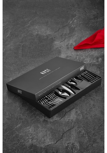 Avcı Duru 36 Parça Çatal Kaşık Bıçak Takımı 18-10 Paslanmaz Çelik Gümüş