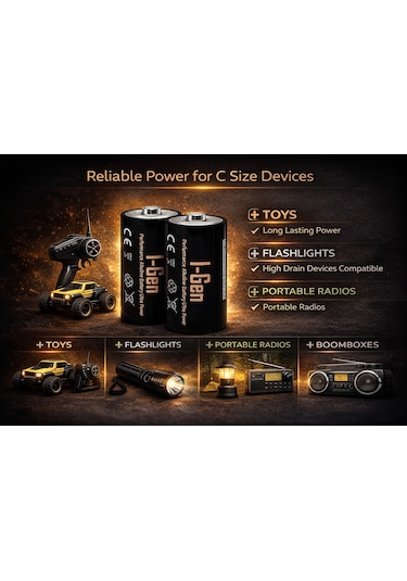 I-gen Lr14 Ultra Alkalin C Boy Pil 1.5v Orta Boy Pil 10 Lu Paket