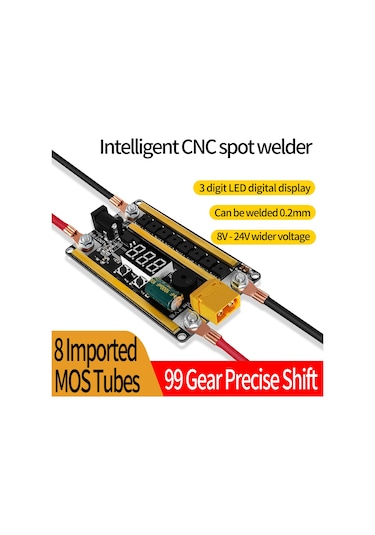 Vkemall Punta Kaynak Makinesi 99 Dişli Güç Ayarlanabilir Mini Nokta Kaynak Makinesi Kontrol Paneli Kurşun Çok Renkli