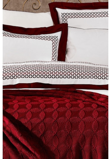 Nazik Home Sandy Nevresim Takımı Çk Bordo