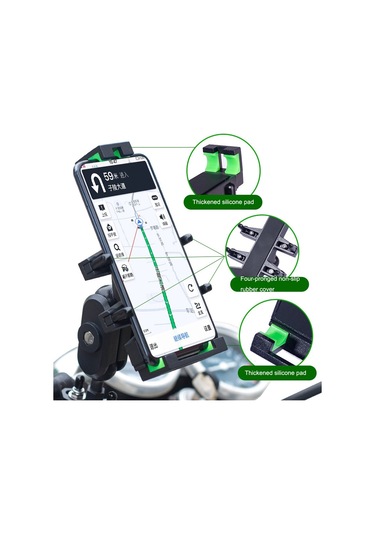 A02 Motosiklet Cep Telefonu Navigasyon Braketi Araba Sürme Anti-şok Alüminyum Alaşımlı Raf Dikiz Aynası Modeli Diğer