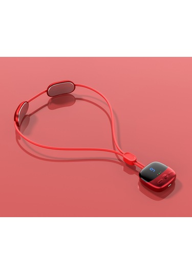Kosona Kolle Kemerli Servikal Masajcı: Akıllı Sabit Sıcaklıklı Darbe, 4 Mod, 9 Şiddet, 3 Isı Seviyesi, Usb Şarjlı Kırmızı Kırmızı