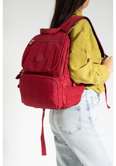Orta Boy Ultra Hafif Kadın Sırt Çantası Kırmızı Model: 571-3f - Kırmızı