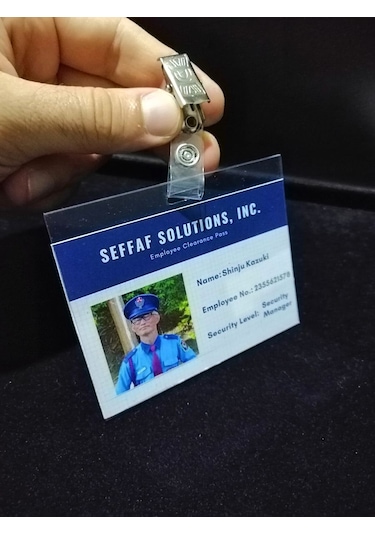 Şeffaf Etiket Pvc Mandallı Yaka Kartı İsimlik 10x7 Cm Şeffaf Yaka Kartı Kılıfı