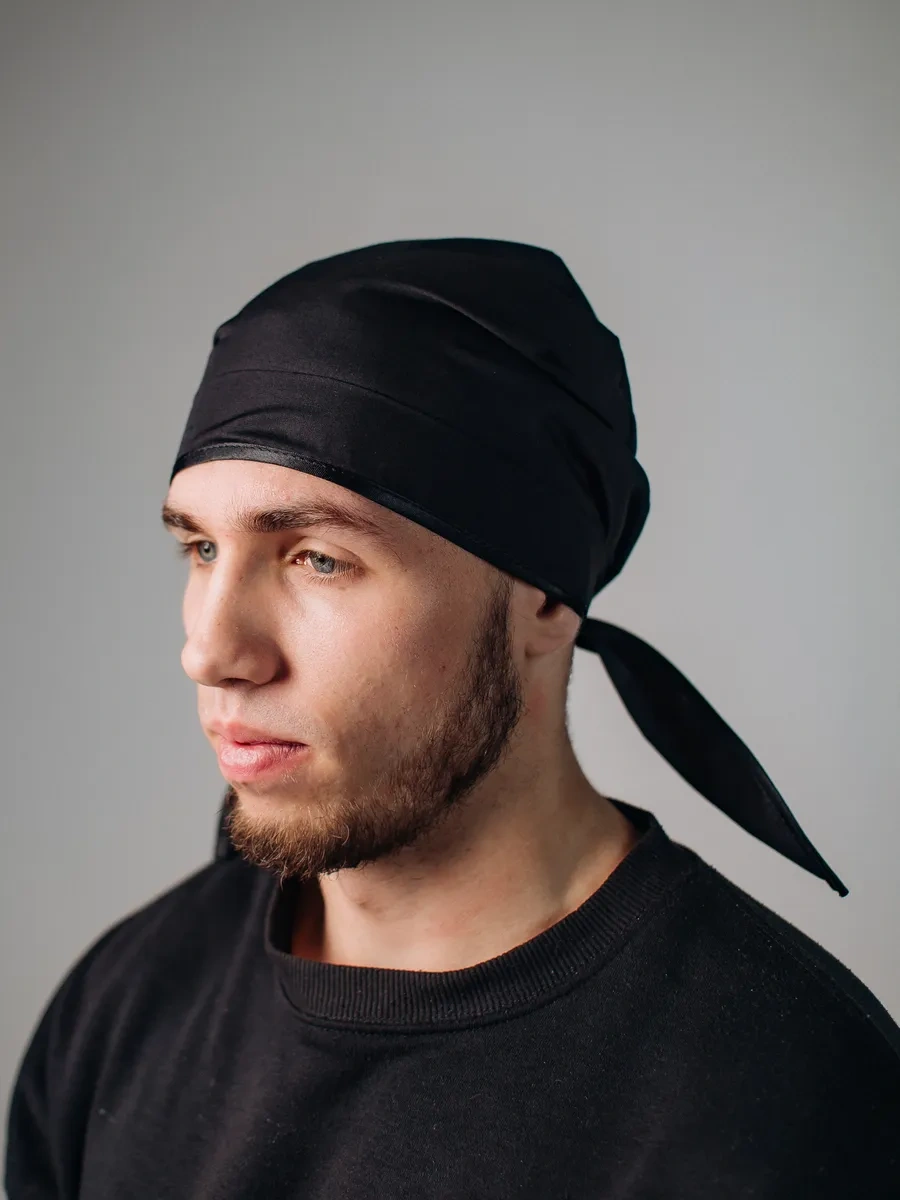 Valiver Bağcıklı Aşçı Bandanası Başlık 281637606 Siyah