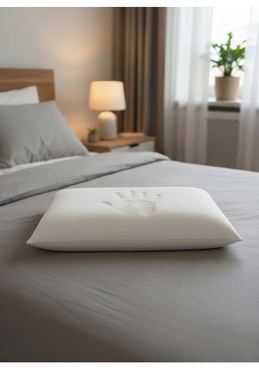 Standart Ortopedik %100 Visco Yastık Yıkanabilir Kılıf Çantalı 60x40x15cm Beyaz