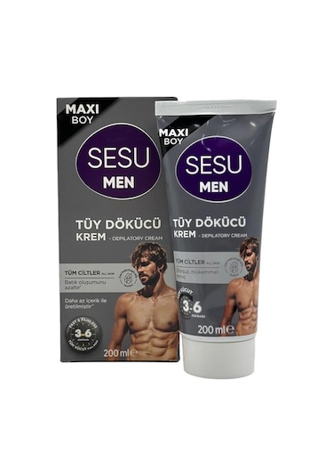 Sesu Men Tüm Ciltler İçin Erkek Tüy Dökücü Krem 200 ML