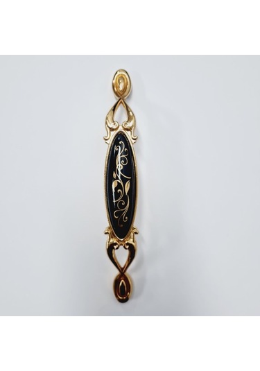 Miray 128 Mm Metal Gold Siyah Desenli / 5 Adet Altın