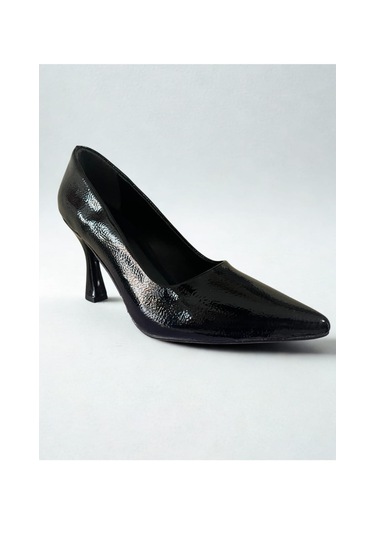Siyah Kırışık Rugan Stiletto Siyah Kırışık Rugan