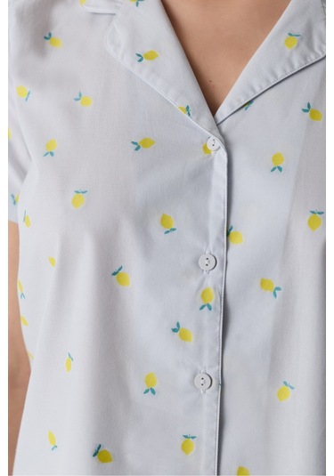 Penti Açık Mavi Lemons Gömlek Pantolon Pijama Takımı