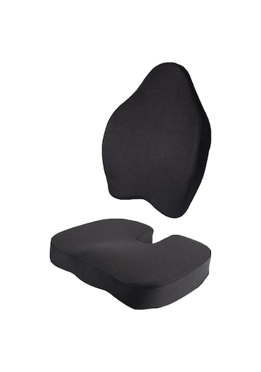 WhiteBlanco U-l Anatomik Sırt Destek Minder Takımı Class Backleg Siyah