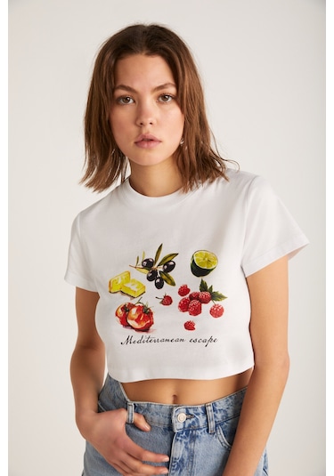 Ethıquet SERENE Kadın Beyaz T-Shirt