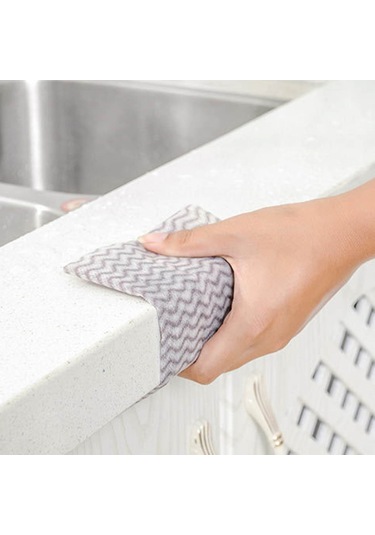 Ranyeek Ev Temizlik Bezi: Tek Kullandım Atılan, Yağ Tutmayan, Suyu Emici, Mutfak Ve Restoran Uygun, Gri Renkli Non-woven Mop