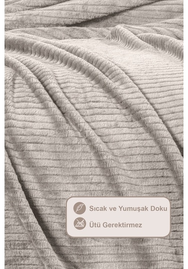 Elart Anna Battaniye Çift Kişilik Wellsoft 180x220 Cm Taş Rengi Taş