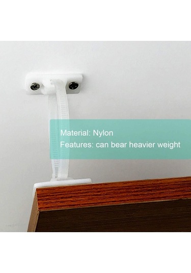 Besthome1 12 Adet Beyaz Ahşap Mobilya Montaj Kayışı Nilon Güvenlik Ayarı Lamelli Ev Dekorasyonu Seti