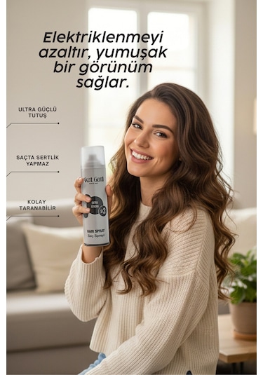 Akat Gardi Saç Spreyi Extra Strong No:2 Gri 180 Ml