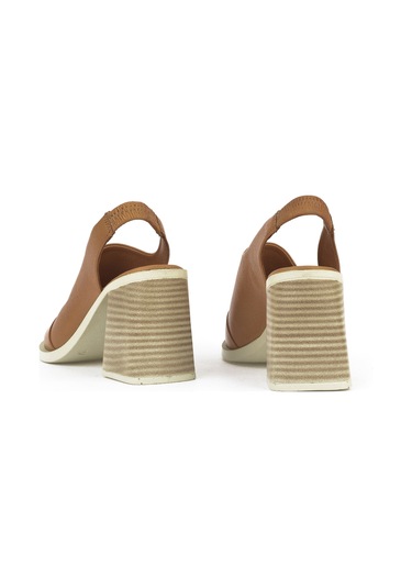 Ziya, Kadın Hakiki Deri Topuklu Sandalet 151992z54004 Taba 151992z54004 320 Taba