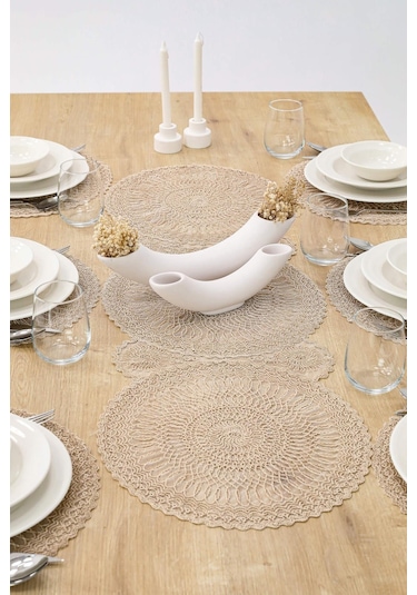 Bilgiçler Amerikan Servis Supla Ve Runner Seti 6 Kişilik 7691375014694