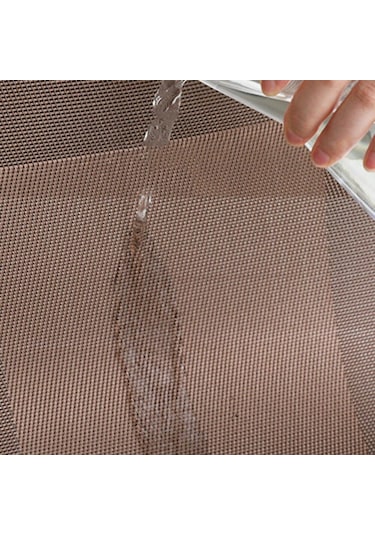 2/4/6 Adet Dikdörtgen Placemat Restoran Yıkanabilir Pvc Dayanıklı Yemek Masası Örgü Paspaslar Çerçeve Teslin Disk Kase Coaster Kaymaz Ped Mavi