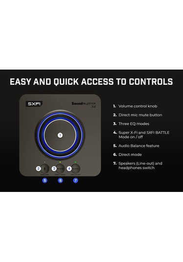 Creative Sound Blaster X4 Hi-Res 24 Bit 192 kHz 7.1 Harici Ses Kartı