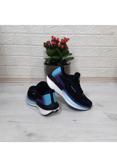 M.p 1674 Siyah-mor Fuspetli Bayan Yürüyüş Dolgu Spor Ayakkabı 001