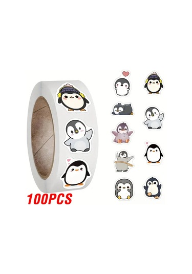 100-500 Adet Penguen Hayvan Çıkartmaları Karikatür Çıkarılabilir Dizüstü Graffiti Etiket Dekorasyon Dıy Hediye Pişirme Paketi Zarf Etikel Whıte