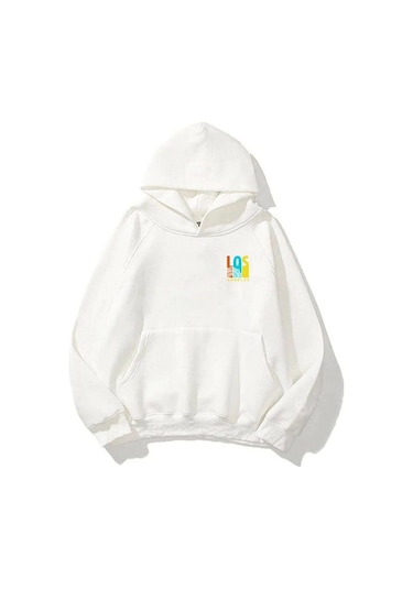 Altamira Unisex Los Angeles Oversize Kapüşonlu Sweatshirt 001