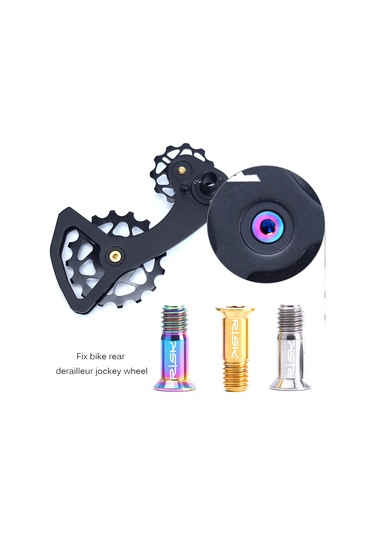 Yaozixa Bisiklet Arka Vites Rulmanı Sabitleme Çivisi - Tc4 Titan Alyuminyum, M5 14.2mm, Torx 3 Kafa, Gökkuşağı Rengi, 2 Adet/ Kutuda Çok Renkli