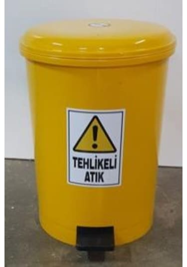 Tehlikeli Atık Kovası 25 Lt Pedallı