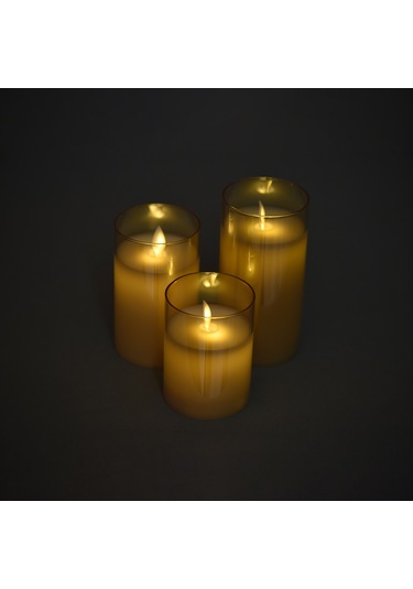 Tenfowee Uzaktan Kumandalı Led Alevsiz Mum Seti - 3 Adet, Sıcak Beyaz Işık, Ev Dekorasyonu Ve Hediye İçin İdeal