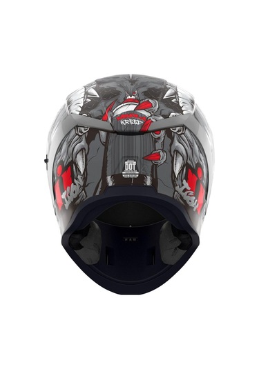 Icon Airform Krayola Kreep Mıps Kapalı Motosiklet Kaskı Siyah Gri Kırmızı