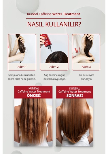 Kafeinli, Dökülme Karşıtı Sıvı Saç Kremi Kundal Head Spa & Scalp Scalıng Caffeine Water Treatment