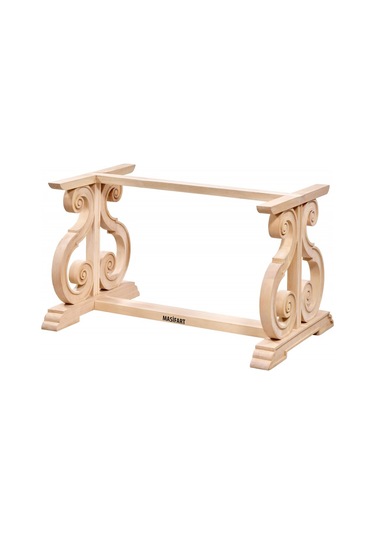 Masifart Centia Çiftli Nota Ayak Cilasız Ham Ahşap