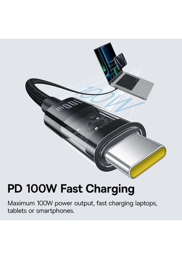 Baseus Cd Serisi Pd 00100w Usb-c / Type-c - Usb-c / Type-c Hızlı Şarj Veri Kablosu, Uzunluk: 001 M 001