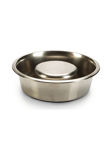Beeztees Köpek Yavaş Besleme Mama Kabı, Paslanmaz Çelik, 20cm
