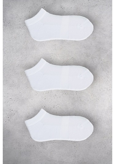 EARIEN - Kadın Organik Pamuklu 3 Lü Paket Beyaz Çorap