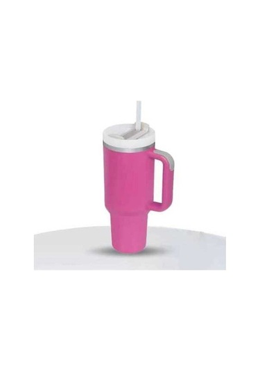 Pazly 40oz Paslanmaz Çelik Soğuk Saklama Bardağı, Sürgülü Kapağı Ve Çubuğu, Araçta Eldivenli Kullanım, Barbie Kırmızı