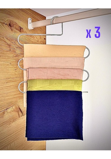 Pantolon Askısı 3'lü Gri