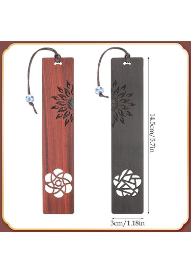 Kitap Severler İçin Ahşap Ayraçlar, 2 Parça El Yapımı Ahşap Ayraç