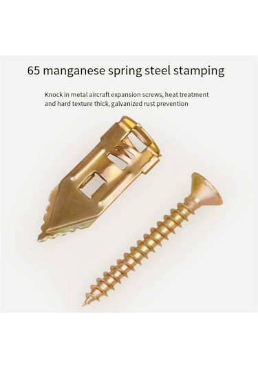 Xurunkeji 100 Adet Alçıpan Genleşme Vidaları Taşınabilir Alçıpan Genleşme Vidaları 13x13x5cm