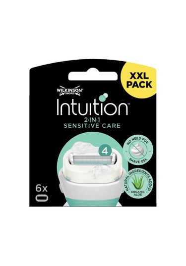 Wilkinson Sword Intuition Sensitive Care Kendinden Sabunlu Kadın Tıraş Bıçağı Kartuşu 4 Bıçaklı 6 Yedek Kartuş