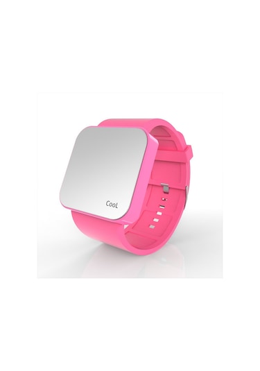 Cool Watch Saat - Pembe Led Kasa - Pembe Kayış Unisex