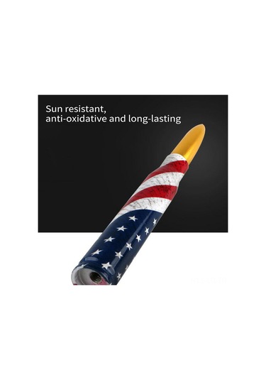 Leezsing Altın Renkli Metal Araç Anten Modifiye Kiti - 140mm Evrensel Kurşun Başlık Tasarım