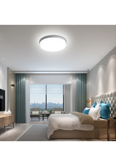 Springsun Neoglint Led Tavan Işık Sıva Altı Montaj 18w Yuvarlak Tavan Lambası Mutfak Yatak Odası Koridor İçin 6500-7000k Beyaz