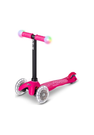 Micro Mini2grow Deluxe Magic Led 3 Tekerlekli Scooter Pink